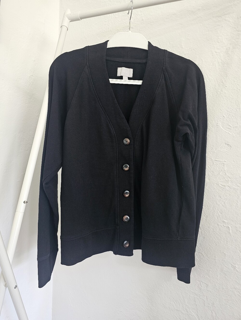 Every BrandClassic Black V-Neck Button Cardigan Sweater